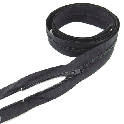 Extra Long Sleeping Bag Zip - 140cm 55" Cosy-Toes Buggy Cover Nylon Open End Zip - ThreadandTrimmings