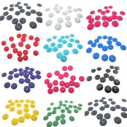 Round Smarty Style Domed Buttons / Sew Through - 10 Super Cute Crafting Buttons - ThreadandTrimmings