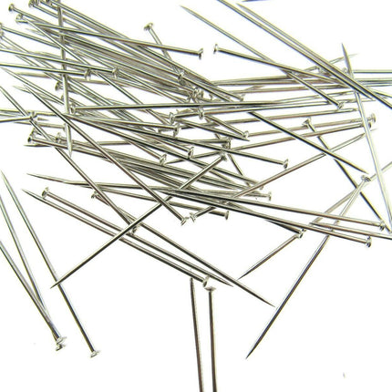 Large Nickel Plated Pins  Size 50mm or 2 " AMAZONA - Approx 1000 Pins -500 gram - ThreadandTrimmings