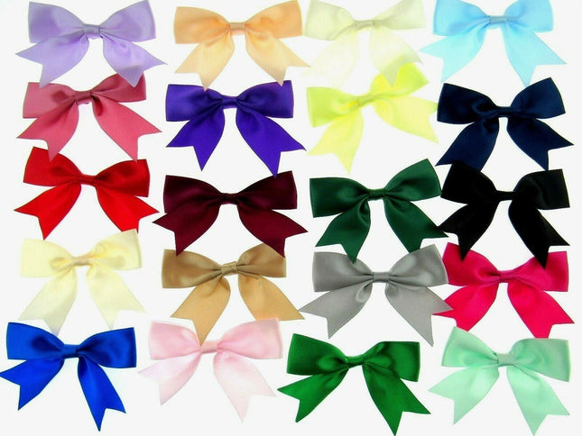 Large Satin Ribbon Bows 8.5cm Wide Ideal for Wedding or Table Decorations - ThreadandTrimmings