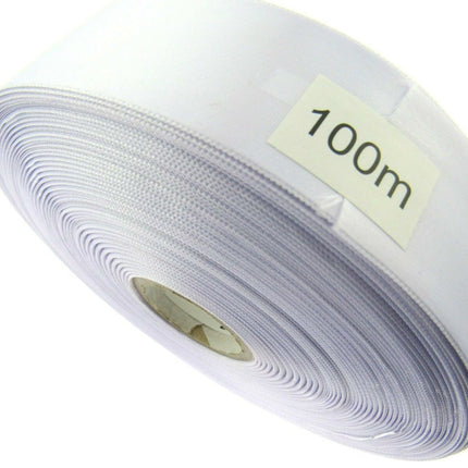 White Satin Ribbon Wedding Car Ribbon "Single Sided" Satin  - 38mm Wide - ThreadandTrimmings