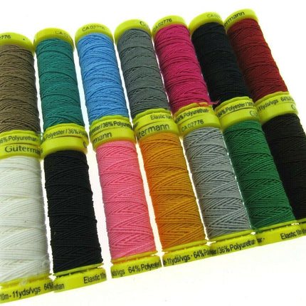 ** GUTERMANN ELASTIC THREAD for GIMP, SHIRRING & SMOCKING 10m REELS - ThreadandTrimmings