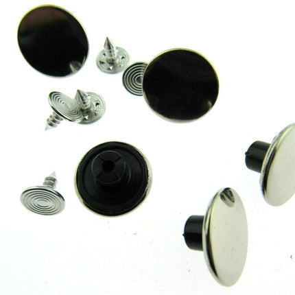 17mm no sew hammer home jean buttons in silver