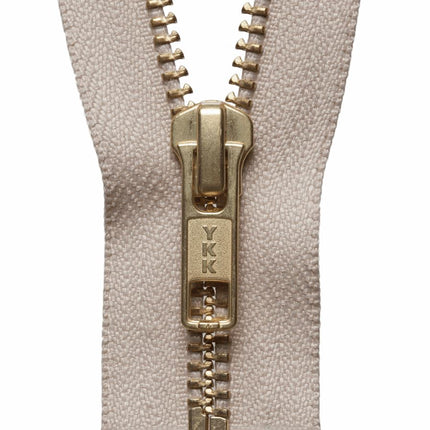 YKK BRASS METAL OPEN END ZIPPER #5 Zip CHAIN CHOOSE FROM 6 COLOURS & 11 SIZES - ThreadandTrimmings
