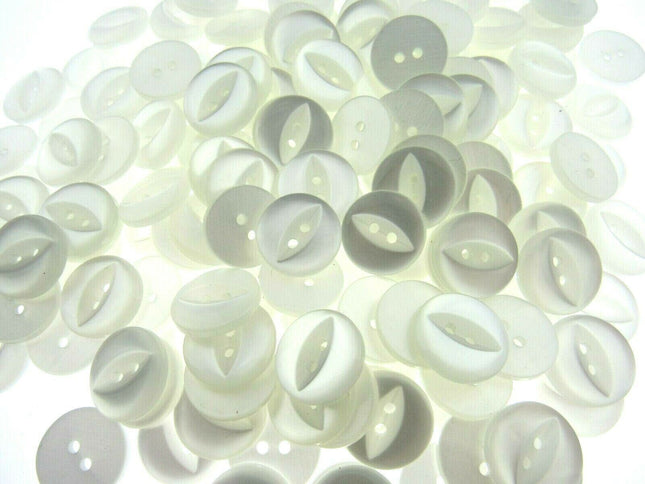 Round Fish Eye Sew Through Buttons For Baby Wear - Small Size 18 / 11.5mm - ThreadandTrimmings