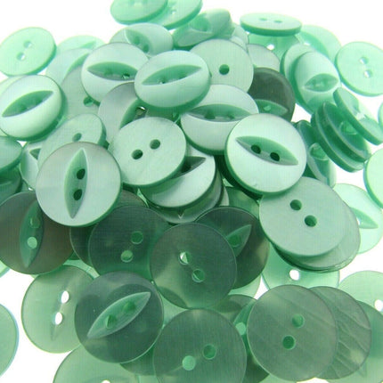 Round Fish Eye Sew Through Buttons For Baby Wear - Small Size 18 / 11.5mm - ThreadandTrimmings