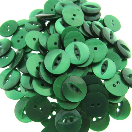 Round Fish Eye Buttons - Fisheye Baby Buttons - 14mm (9/16") - Size 22 - ThreadandTrimmings