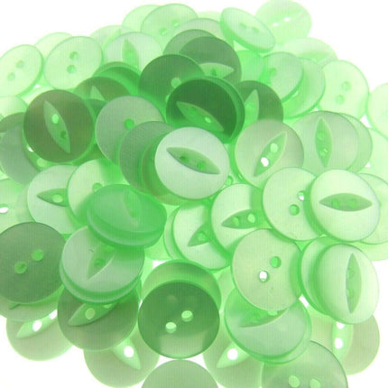 Round Fish Eye Buttons - Fisheye Baby Buttons - 14mm (9/16") - Size 22 - ThreadandTrimmings
