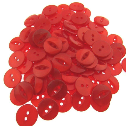 Round Fish Eye Sew Through Buttons For Baby Wear - Small Size 18 / 11.5mm - ThreadandTrimmings