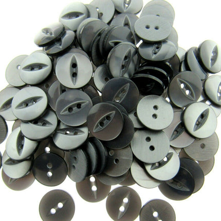 Round Fish Eye Sew Through Buttons For Baby Wear - Small Size 18 / 11.5mm - ThreadandTrimmings