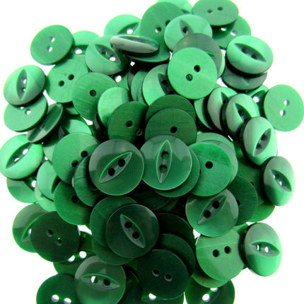 Round Fish Eye Buttons - Fisheye Baby Buttons - 14mm (9/16") - Size 22 - ThreadandTrimmings