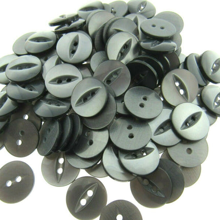 Round Fish Eye Sew Through Buttons For Baby Wear - Small Size 18 / 11.5mm - ThreadandTrimmings