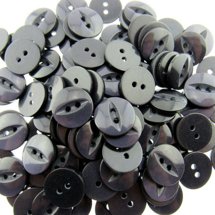 Round Fish Eye Buttons - Fisheye Baby Buttons - 14mm (9/16") - Size 22 - ThreadandTrimmings