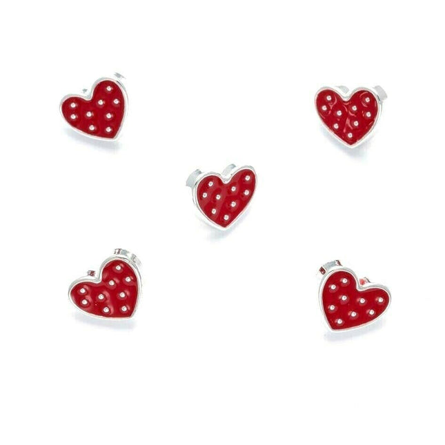 11mm PLASTIC LOVE HEART BUTTONS With SILVER COLOURED EDGE and SHANK - ThreadandTrimmings