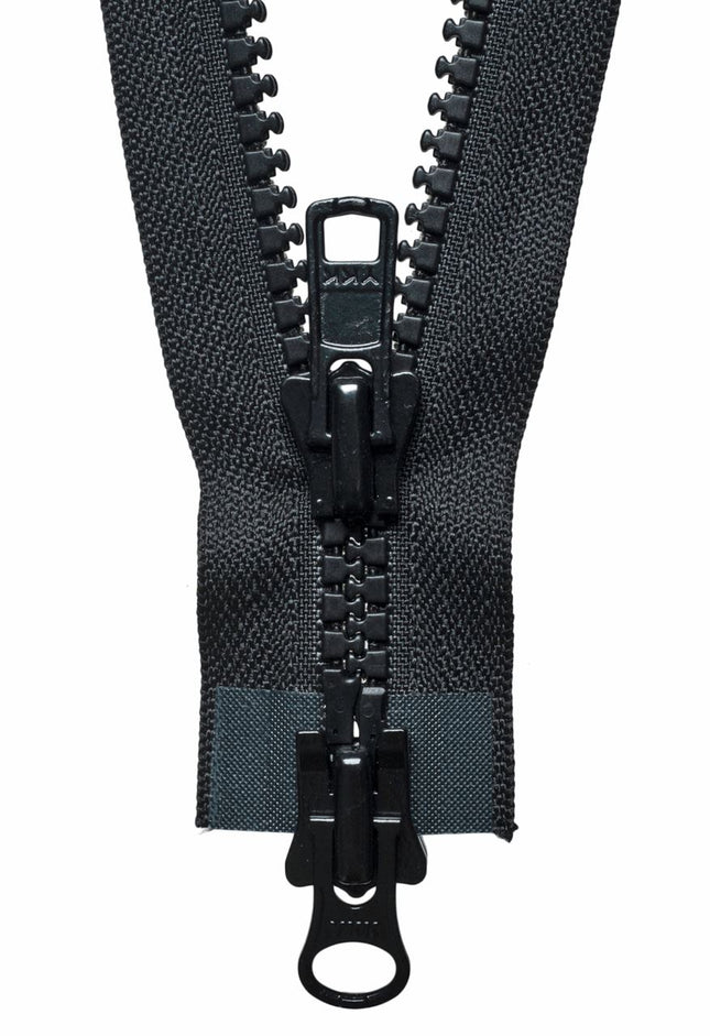 YKK VISLON HEAVY TWO WAY PLASTIC OPEN END ZIPPER #8 ZIP CHAIN 6 COLOURS/ 4 SIZES - ThreadandTrimmings
