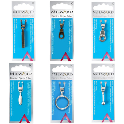 ZIPPER PULLERS by MILWARD FASHIONS (A COATS COMPANY) - ThreadandTrimmings