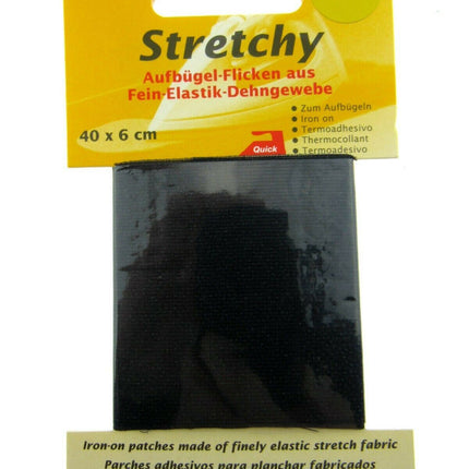 ** IRON-ON ELASTICATED STRETCHY PATCHES KLEIBER- (40cm x 6cm) - 100% POLYESTER - ThreadandTrimmings