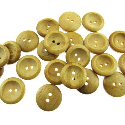 TWO HOLE WEDGED RIM WOODEN BUTTONS - CW3 - ThreadandTrimmings