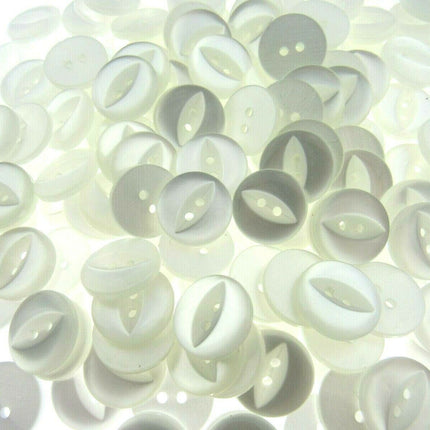 FISH EYE BUTTONS - POLYESTER - SOLID COLOURS - SIZE 36 (23mm - 29/32") - ThreadandTrimmings