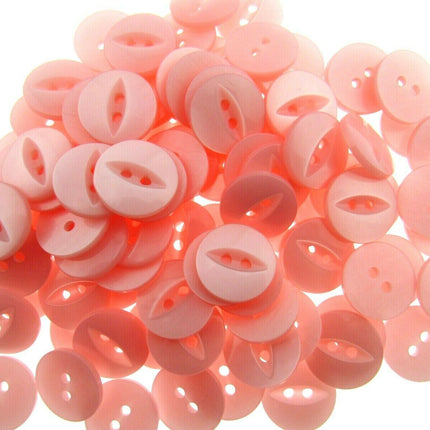 FISH EYE BUTTONS - POLYESTER - SOLID COLOURS - SIZE 36 (23mm - 29/32") - ThreadandTrimmings