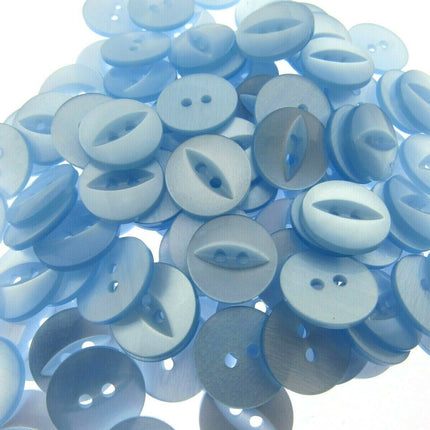 FISH EYE BUTTONS - POLYESTER - SOLID COLOURS - SIZE 36 (23mm - 29/32") - ThreadandTrimmings