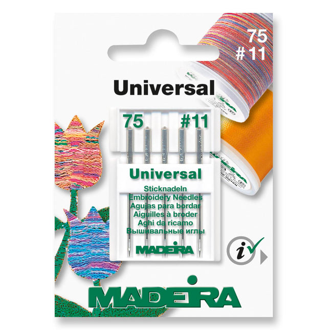 Universal Embroidery Machine Needles by Madeira #11 (75) - 9450 - ThreadandTrimmings
