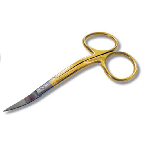 Double Curved Embroidery Scissors Madeira Gold Plated Precision Cut Scissors - ThreadandTrimmings