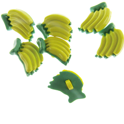Banana Bunch Buttons with Shank - Children's Novelty Buttons - 20mm x 15mm