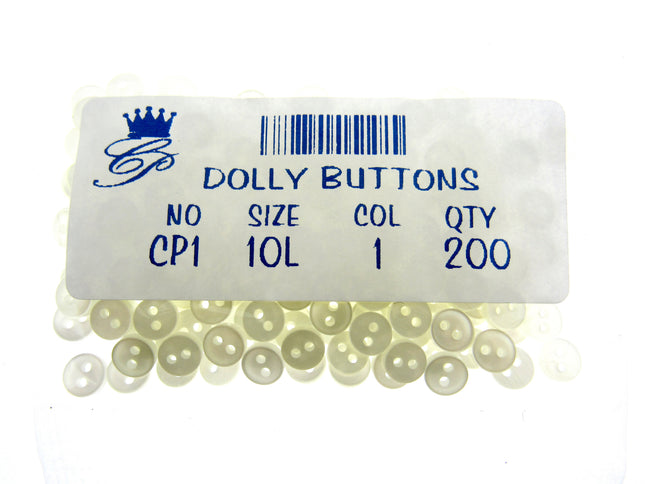 Mini Doll Buttons Dolly Soft Toy Clothes 6mm Micro Buttons 200pc Pack 22 Cols