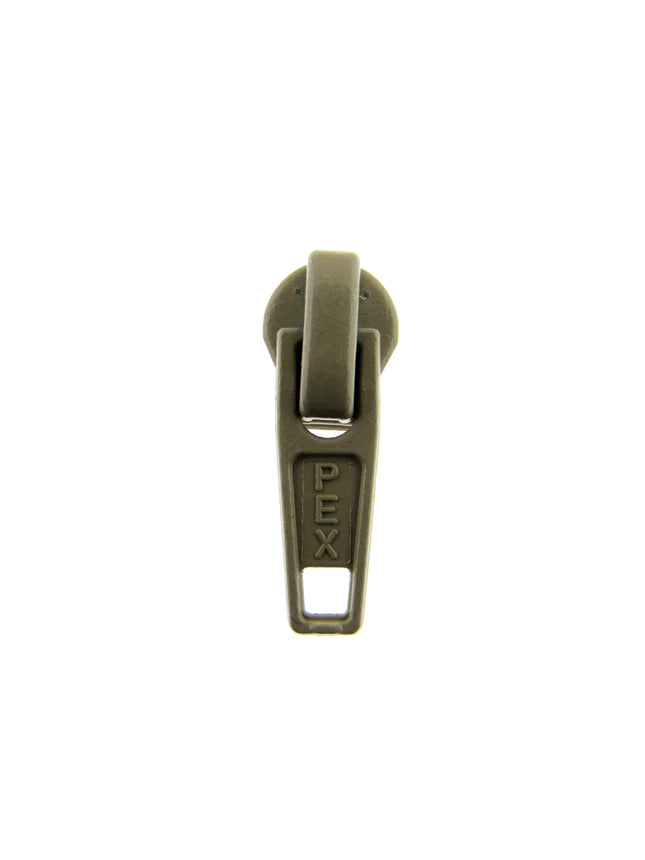 Zip Sliders with Pullers / Beige Sliders - fits continuous zip chain in my shop - ThreadandTrimmings