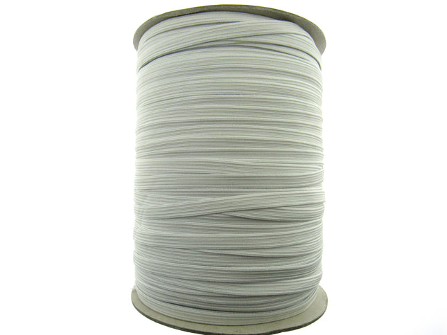 Thin Flat Braid Elastic - 8mm - 10 Cord Knicker - Face Mask Elastic Black -White - ThreadandTrimmings