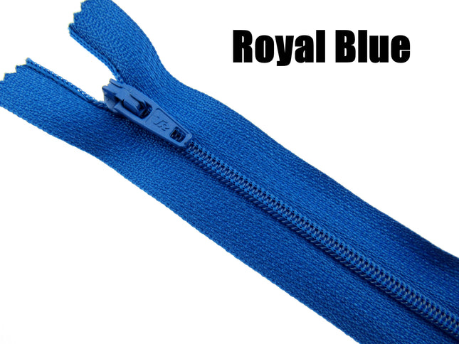MIXED CLOSED END NYLON ZIPS ASSORTMENT - CHOOSE FROM 44 RICH COLOURS - 10 SIZES - ThreadandTrimmings
