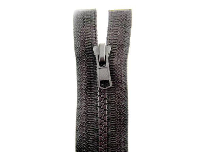 Plastic Vislon Open End Zip - 24" Dark Brown  - 5mm Wide Teeth