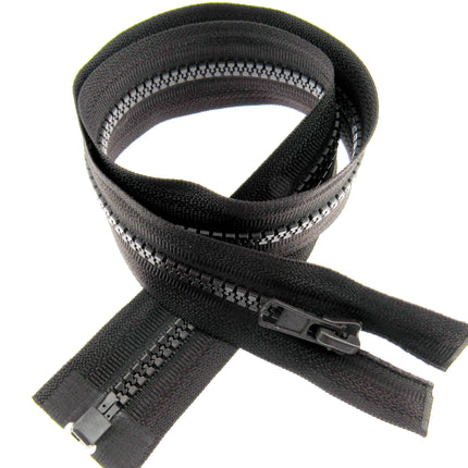 Plastic Vislon Open End Zip - 24" Dark Brown  - 5mm Wide Teeth