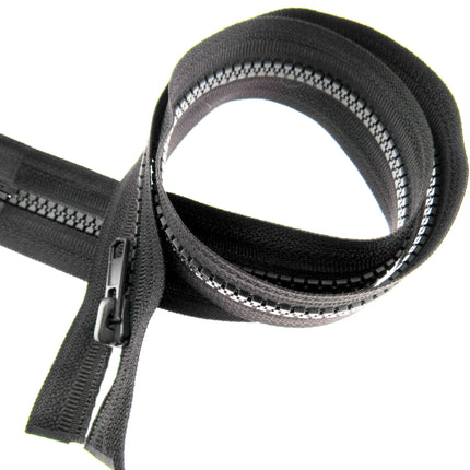 Plastic Vislon Open End Zip - 24" Dark Brown  - 5mm Wide Teeth
