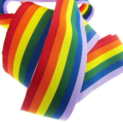 Rainbow Ribbon for Gay Pride Celebrations & Festivals 5m 10mm /25mm /35mm LGBTQ - ThreadandTrimmings