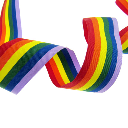 Rainbow Ribbon for Gay Pride Celebrations & Festivals 5m 10mm /25mm /35mm LGBTQ - ThreadandTrimmings