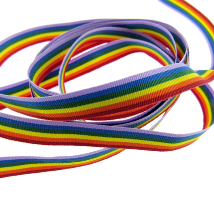 Rainbow Ribbon for Gay Pride Celebrations & Festivals 5m 10mm /25mm /35mm LGBTQ - ThreadandTrimmings