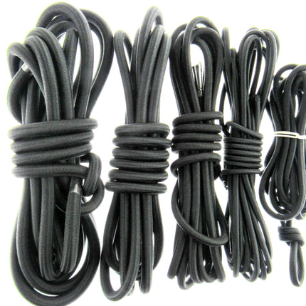 Bungee Elastic Shock Cord Black Round Strong Elastic 4mm 5mm 6mm 8mm 10mm - ThreadandTrimmings