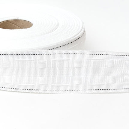White Curtain Heading Tape Pencil Pleat 55mm (2") Wide Choice of Length CT50 - ThreadandTrimmings