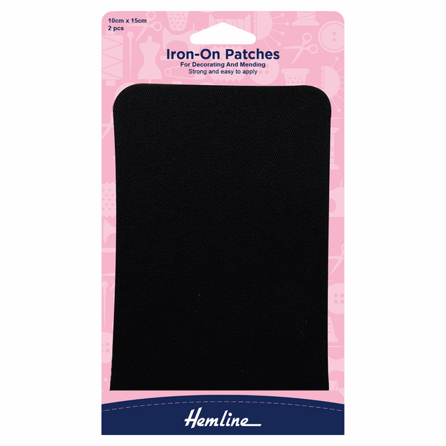 Trouser Mending Repair Patches - Iron On Cotton Twill - Hemline 10cm x 15cm H690 - ThreadandTrimmings