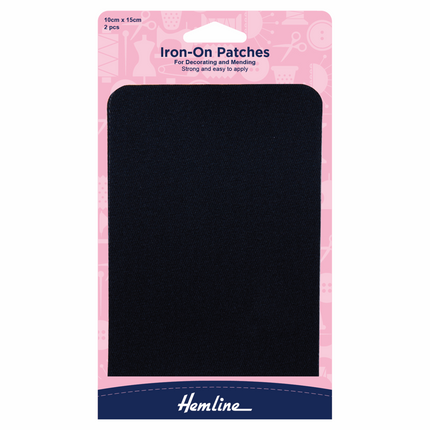 Trouser Mending Repair Patches - Iron On Cotton Twill - Hemline 10cm x 15cm H690 - ThreadandTrimmings
