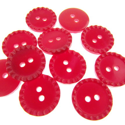 Round Two Tone Shimmer Bead Edge Buttons -- Choice of 9 Bright Colours 3 Sizes - ThreadandTrimmings