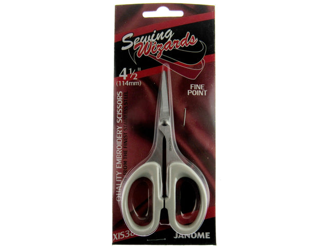 Embroidery Scissors by Janome - Standard & Fine Point - 4" or 4 1/2"