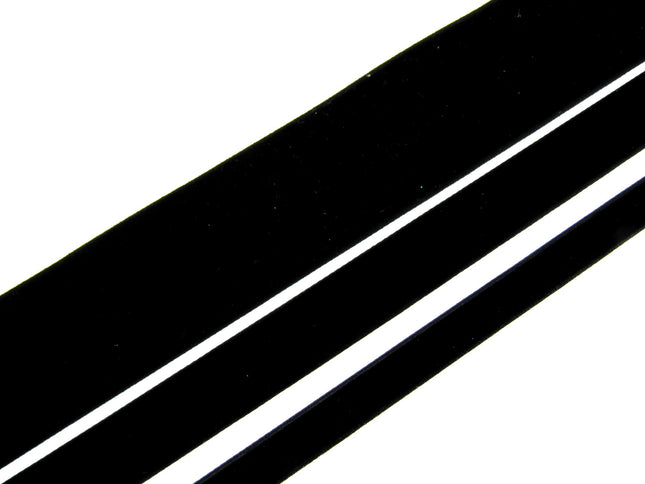 Black Velvet Ribbon Available in 3 Widths Price per meter 9 16 22mm - ThreadandTrimmings