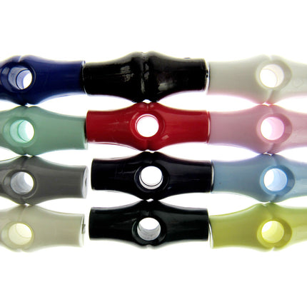 Baby Toggle Buttons 25mm 1 Inch Plastic Bamboo Design Choice of Colours & Qty - ThreadandTrimmings