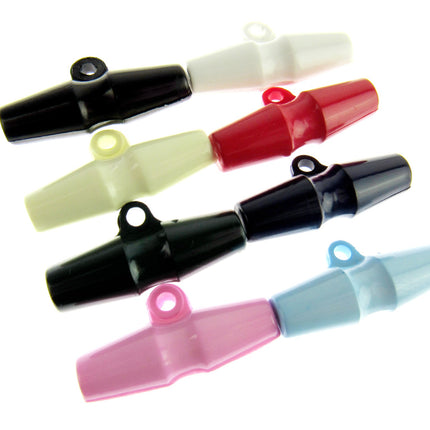 Duffle Coat Toggle Barrel Buttons with Shank 38mm Plastic Choose Col & Qty CT153 - ThreadandTrimmings