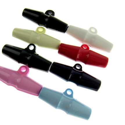 Duffle Coat Toggle Barrel Buttons with Shank 38mm Plastic Choose Col & Qty CT153 - ThreadandTrimmings
