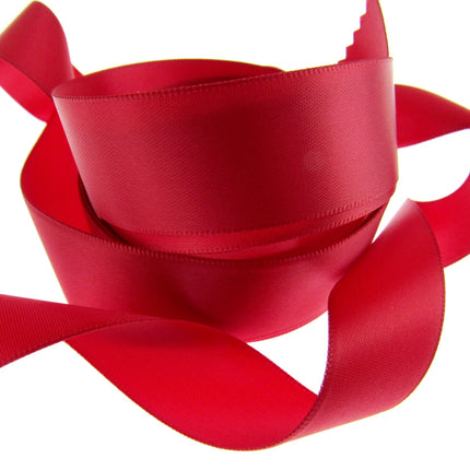 Double Sided Satin Ribbon Woven Edge - 7mm - Choice of 27 Colours, 5m, 50m - ThreadandTrimmings