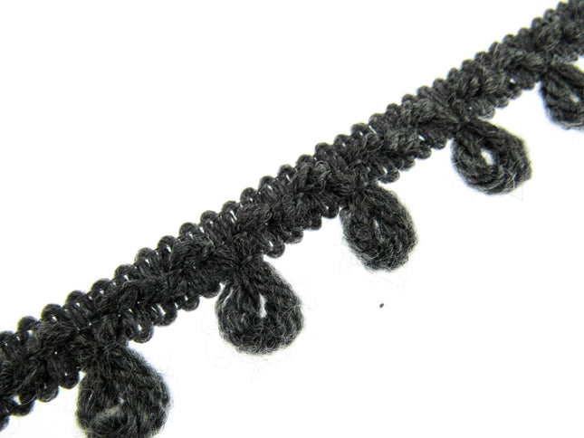 Woolen Braided Fringe Trimmings - Natural Colour Mix - 25mm - Trim By The Meter